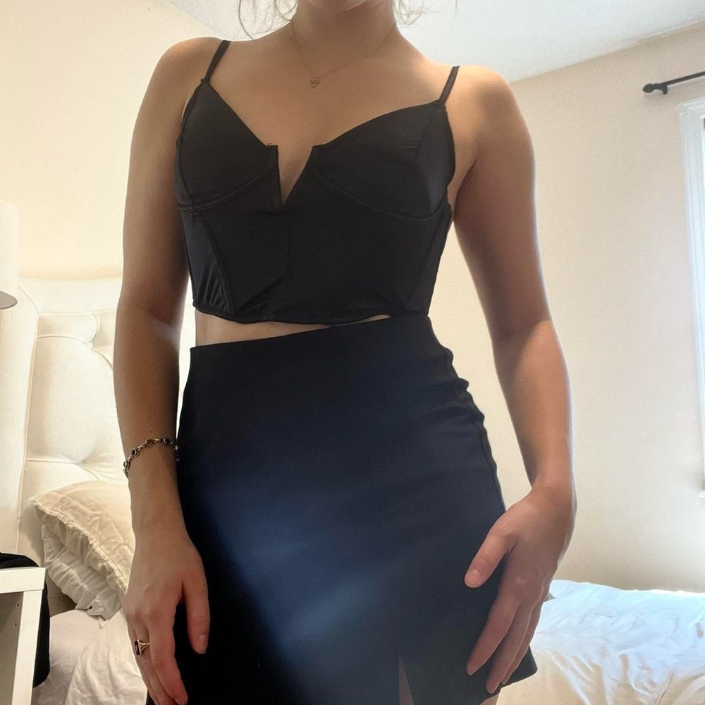 Faux Leather Crop Top